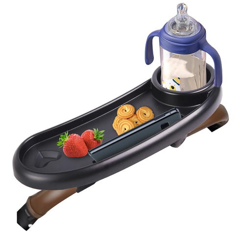 KEUYE Snack Tray Compatible with Mockingbird,Nuna,Evenflo Stroller,Adjustable Stroller Snack Tray with Cup Holder