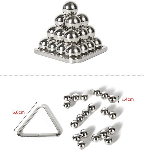 15 Pcs Brain Teaser Metal Puzzle, Unlock Interlock IQ Test Game, Magic Trick Toy Gift for Kids and Adults