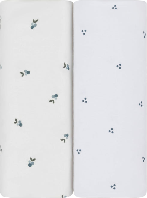 100% 2 Pack Set, 28 52 Ely's & Co. Patent Pending Waterproof Crib Sheets, Cotton with Waterproof Lining - Built