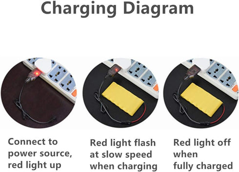 9.6V 700mAh Ni-Cd AA Battery Pack, Rechargeable with Standard Tamiya Connector for Remote Control Toys