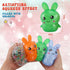FauKait Essentials,4pcs Easter Basket Stuffers,Easter Basket Squishy Easter Bunny Stress Balls for Adults,Easter Stress