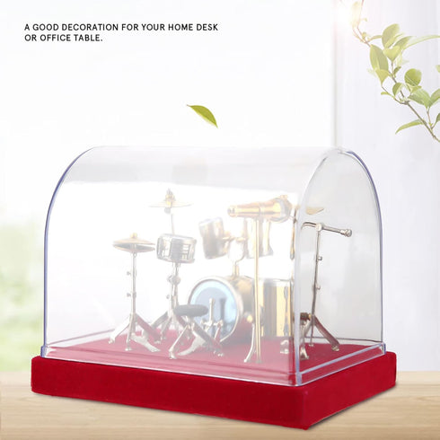 Miniature Musical Instrument, Kit Miniature Drum Set for Desk Display, Mini Ornaments Craft Home Decor