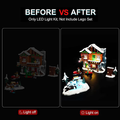 LED Light Kit for Lego Alpine Lodge 10325 Building Set, Creative Lighting Compatible with Lego 10325 - Lights Only
