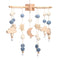 Boho Baby Crib Mobile Decor - Wooden Moon and Stars Nursery Mobiles