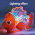 Nenekal Transparent Electric Gear Gold Fish Toddler Toys - Music & Lights with Bump and Go Technology for Babies Tummy