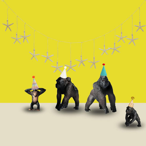 Gemini&Genius King Kong Safari Animal Toys, Gorilla Family Figurines for Kids, Room Decoration, Ages 3+