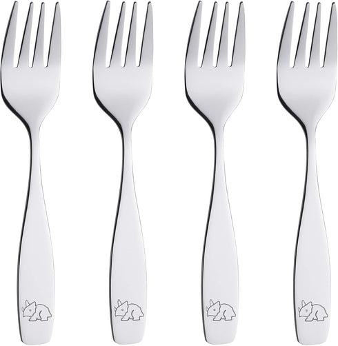 ANNOVA Kids Silverware 10 Pieces Children's Safe Flatware Set, Stainless Steel, 4 x Forks, 4 x Spoons, 2 x Safe Knife