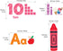 DS-8044 DECOWALL Animal Alphabet Numbers Colour Decals Stickers Kids Peel and Stick Removable for Room dcor Letters ABC