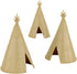 BMC Classic Plains Indian Teepees - Tan 3pc Western Plastic Playset Accessories