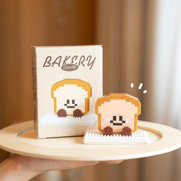 QMEAKMONY Mini Building Blocks Bread Sets Cute Micro Mini Bread Building Bricks