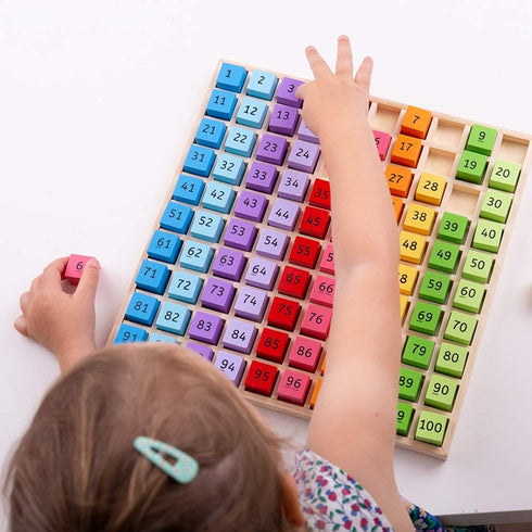 Bigjigs Toys Wooden Number Counting Tray, Educational Toys, Maths Games, Montessori Toys
