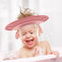 Vaguelly Baby Waterproof Ear Protection Hat Tpe Material Shampoo Cap Visor Toddler Bath Visor Hat Baby Hair Wash Shield