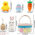 Playset, 5ct Baby's First Easter Basket Stuffers Stuffed Plush Bunny Chick Carrot Egg for Babies Girls Boys Kids Infant