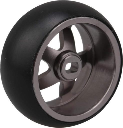 Mxfans RC Car Titanium 5 Spoke Wheel Hub - Tire Replacement for WL 1:28 K969 - Pack of 4