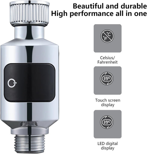 XIAHIOPT Shower Thermometer LED Digital Display Waterproof Water Thermometer Electronic Faucet Can Be Used For Bath