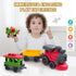 Baimiby Set 3-5, Set 3 4 5 6 Christmas Toy Train for Toddlers Small Train Toys Locomotive with Airplane Wagon Train