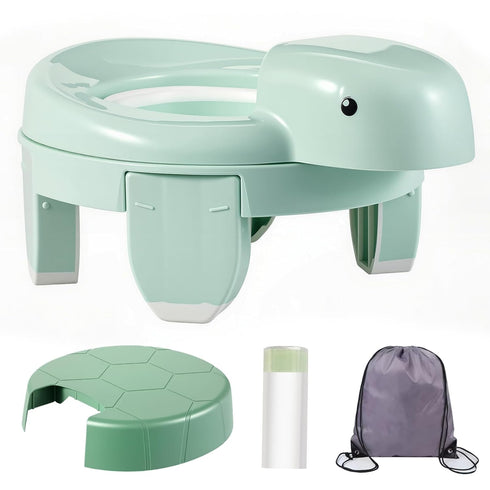 YJFHHH Potty Training Toilet Seat Portable Travel Potty Folding Kids Potty Chair with