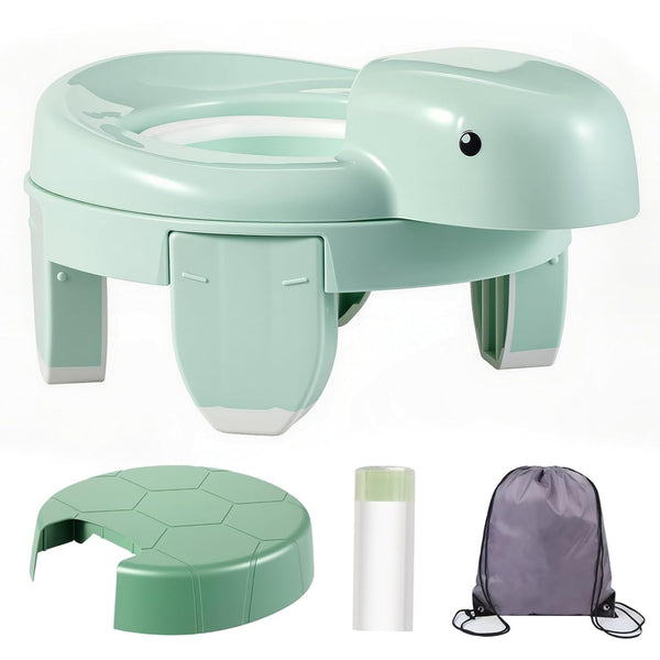YJFHHH Potty Training Toilet Seat Portable Travel Potty Folding Kids Potty Chair with