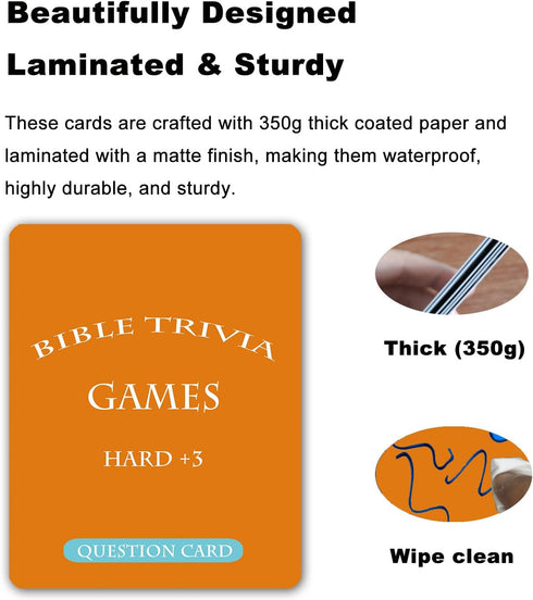 Docdeer Bible Trivia Card Game for Adults & Families - Fun Learning