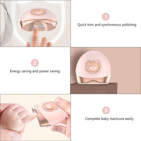 Trimming Electric Automatic Nail Clipper for Newborns and Seniors Safe Nail Tool Ergonomic Design Material for Home Use