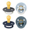 BIBS Colour Soother 4-Pack | BPA Free Dummy Pacifier | Round Nipple | Natural Rubber Latex | Size 0-6 Months