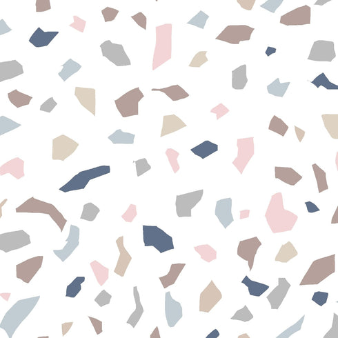 Organic Cotton Crib Sheet with Trendy Terrazzo Design