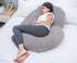 1 MIDDLE ONE Pregnancy Pillow, C Shaped Full Body Pillow for Maternity Support and Pregnant Women Sleeping with Velvet