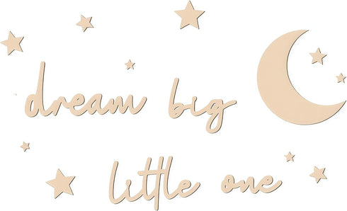XWLB 15 Pcs Nursery Wall Art, Moon and Stars Boho Decor for Neutral