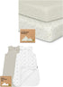 Keababies Pack and Play Sheets Fitted, 2-Pack Mini Crib Sheets and 2-Pack