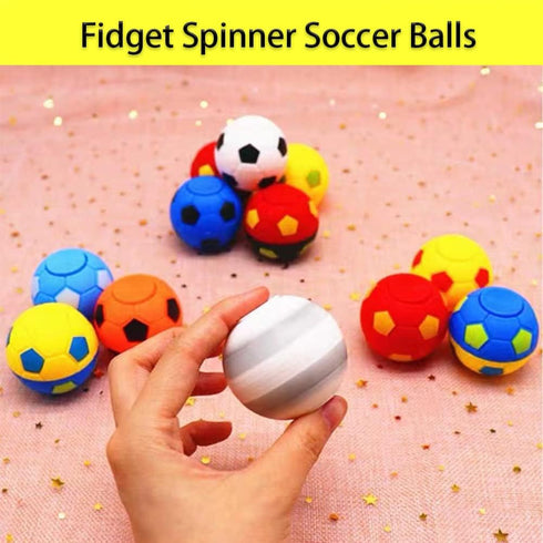 ZJDL 32 PCS Mini Fidget Spinners Soccer Ball Toys for Kids, Soccer Party Favors Goodie Bag Stuffers, Rotatable Soccer