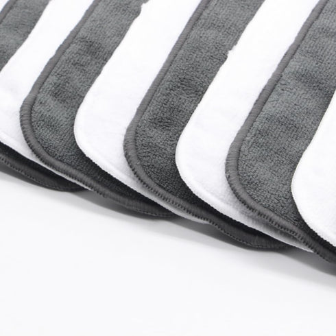 (10pcs-White&Grey Microfiber Inserts for Cloth Diapers Inserts)