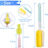 4PCS Bottle Brush + 4 PCS Nipple Brush Set, Baby Bottle Brushes and Cleaner for Milk Bottles and Cups