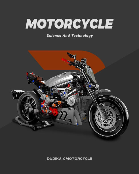 dOvOb Motorcycle Building Blocks Set, 827 Pieces, Compatible with Major Brands