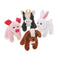 U.S. Toy Plush Furry Farm Animals, Multicolor, Set of 12