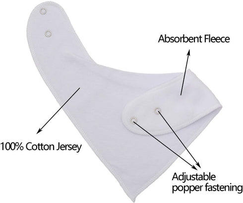 Maiwa Cotton Bandana Drool Bibs for Baby Girl Boys for Drooling and Teething for 8 Pack