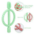 0-6 6-12 Baby Teething Toys with Easy-Hold Handle, Silicone Infant Toothbrush, Textured On Both Sides Helps Massage