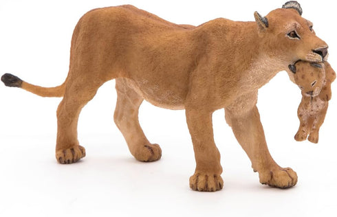 Papo Wild Animal Kingdom Figure, Lioness with Cub, 6.5cm, Multicolor (50043)