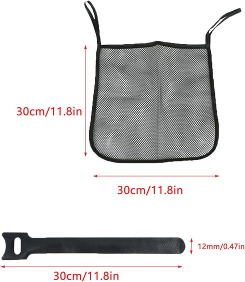 UtySty 3 Pack Stroller Sling Mesh Bag Back Hanging Extra Storage Organizer Handle Bar Attachment Net Pouch for Kids