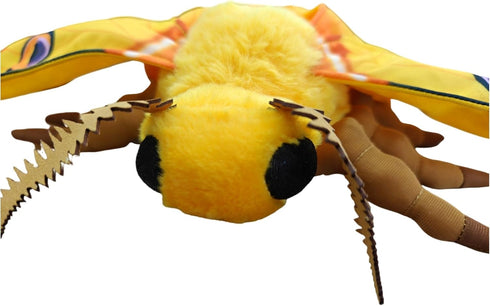 FRANKIEZHOU Realistic Luna Moth Plush Animal, Yellow 25 Inch Long-tailed Silk Moth Stuffed Toy for Kids