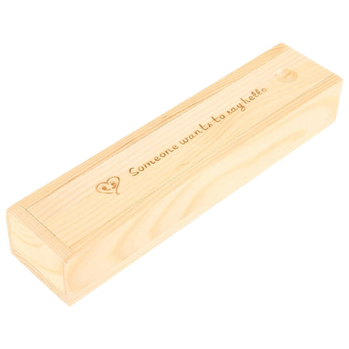 Wooden Pregnancy Test Keepsake Box with Lid for Pregnant Women Elegant Memory