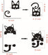 Removable Switch Sticker, 6 Pcs Cute Black Cats Cartoon Wall Sticker, Light Switch Decor Decals for Family DIY Home
