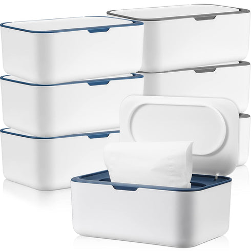 6 Pack Baby Wipes Dispenser Wipe Holder with Lids Refillable Container with