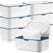 6 Pack Baby Wipes Dispenser Wipe Holder with Lids Refillable Container with