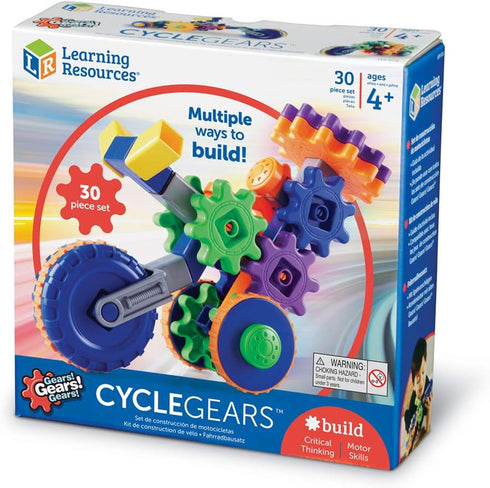 30 4+ Learning Resources Gears! Gears! Gears! Cycle Gears, STEM Activities, Fine Motor Skills, Toddler Explorer Kit