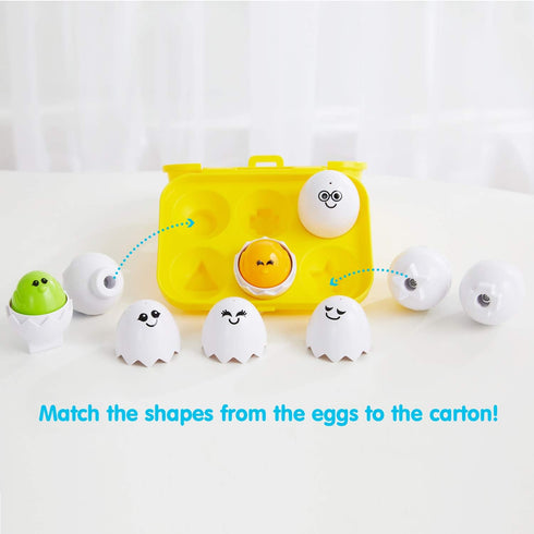 Kidoozie Peek N Peep Eggs, Mentally Stimulating Sorting & Stacking Toy for Ages 1 and Up