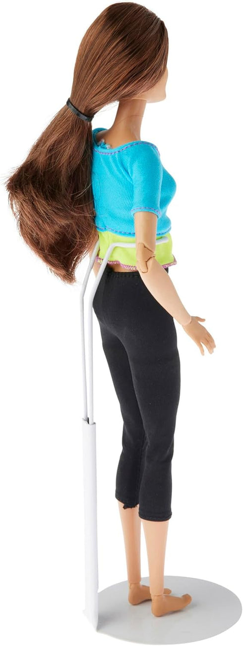 DSP-5125W 10, 11, 12 inch 1.125" 1.5" 3.25" 4" Plymor White Adjustable Doll Stand, fits and Slim Waist Dolls, Waist is