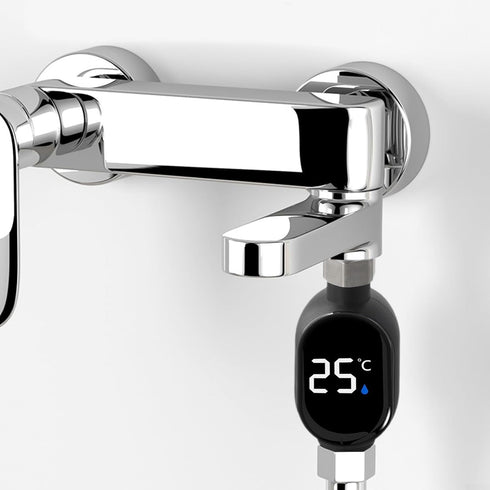 Shophubio 0-99C 1/2 Inch Digital Shower Head Thermometer with LED Color Display, Smart Bath Water Temperature Gauge