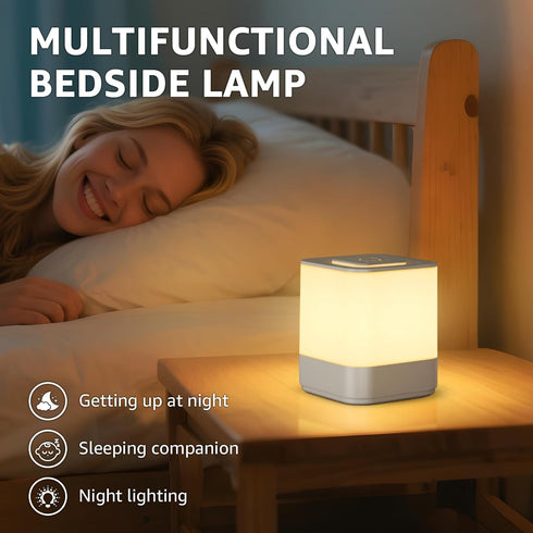 2 Pack 3 Dimmable uuffoo Rechargeable Night Light Lamp Color Touch LED Portable Table Lamp Battery Operated, USB