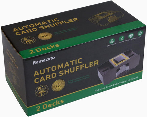 Card Shuffler 2/4/6 Deck, Automatic Electric Playing Card Shuffler, Battery Operated for Family Party Games