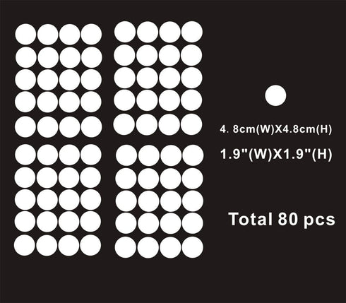 80pcs Polka Dot Wall Decals – 4.8cm Vinyl Circles for Nursery or Toddler Bedroom, Removable Stickers for Kids' Space
